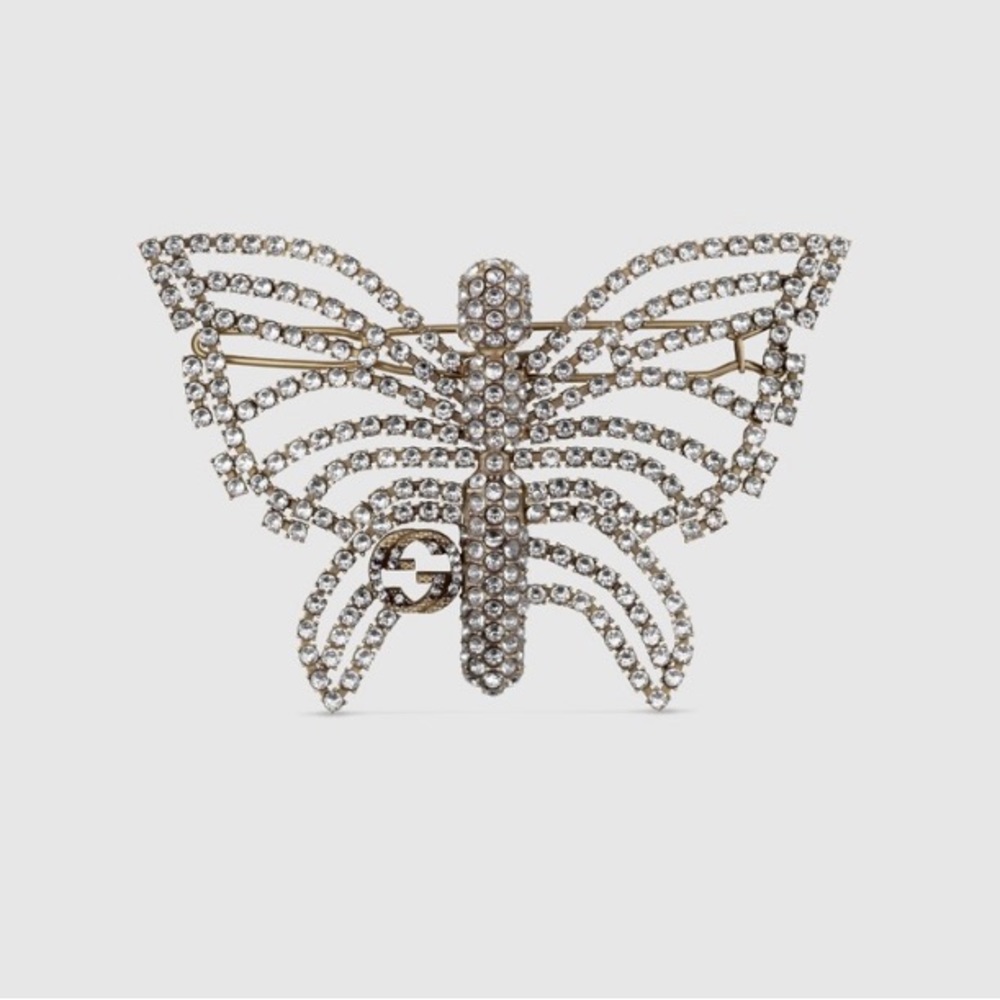 Gucci crystal butterfly hair clip